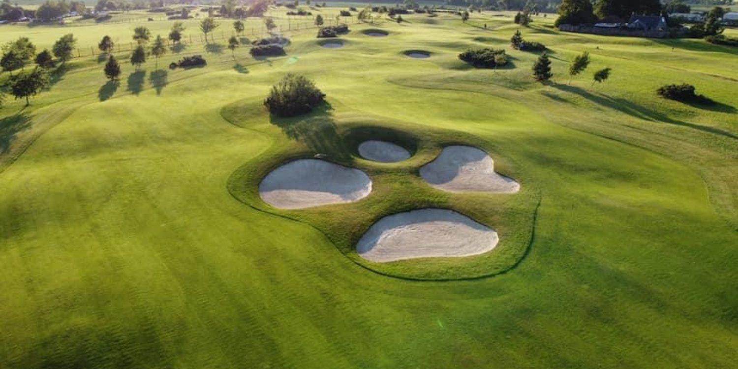 Aerial of bunker cluster at Kingsfield